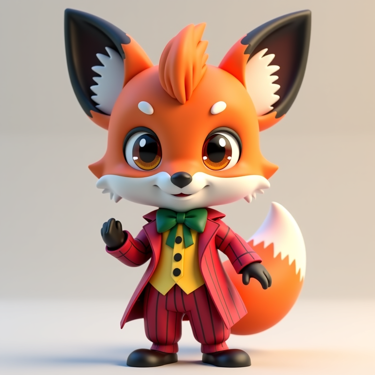 Eleganter Fuchs „GentleFox“ – Dein stilvoller Begleiter aus 3D-Druck