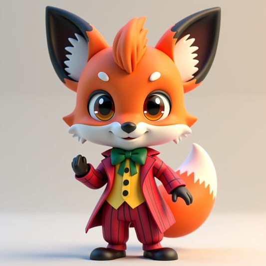 Eleganter Fuchs „GentleFox“ – Dein stilvoller Begleiter aus 3D-Druck